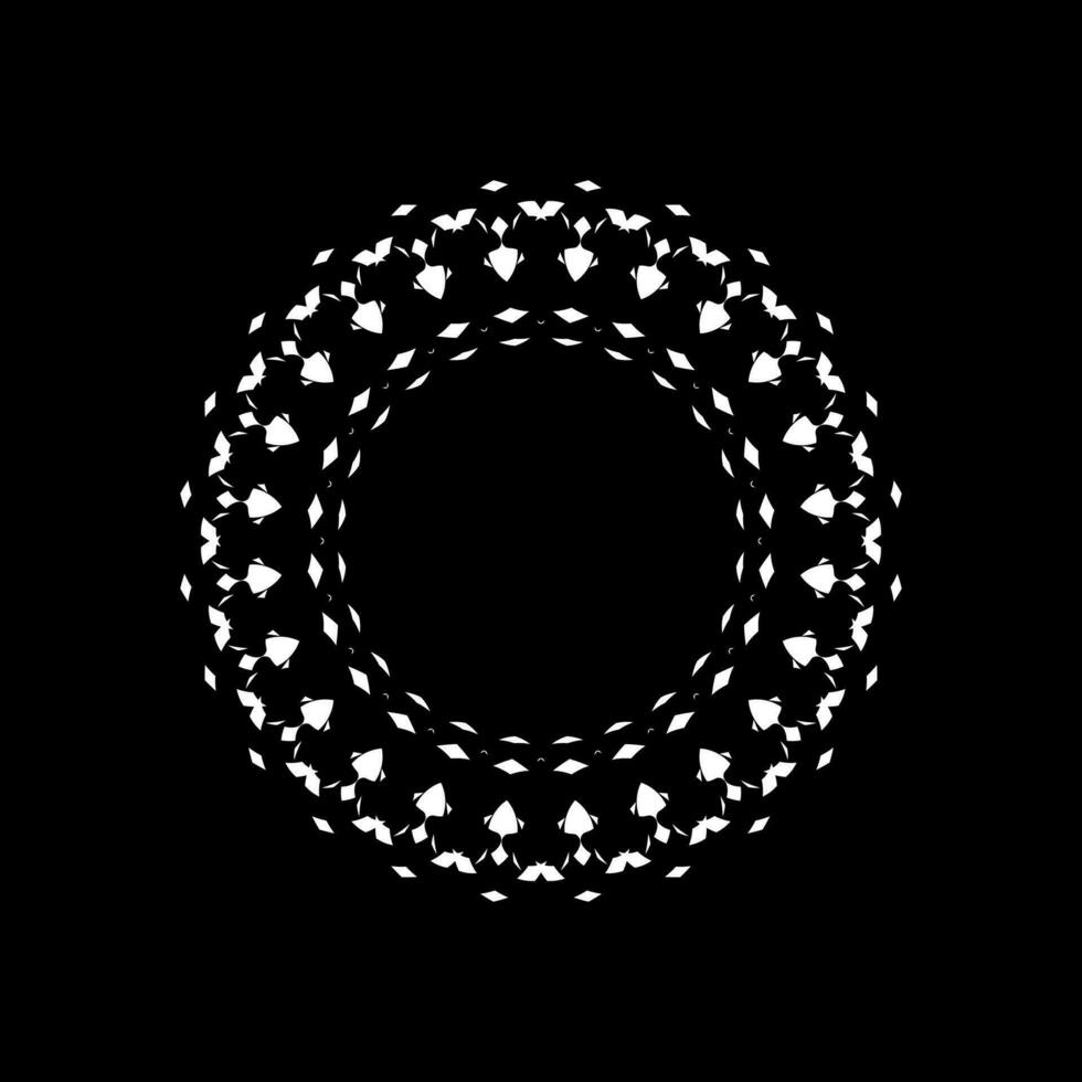 Geometrical Motive Pattern, Artistic Circle-Shaped, Monochrome and Minimalism, Modern Contemporary Mandala, for Decoration, Background, Decoration or Graphic Design Element. Vector Illustration