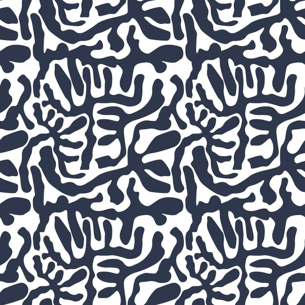 seamless pattern algae, suitable for fabric printing vector