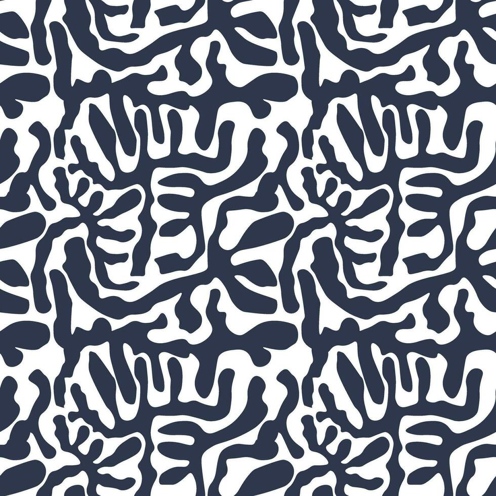 seamless pattern algae, suitable for fabric printing vector