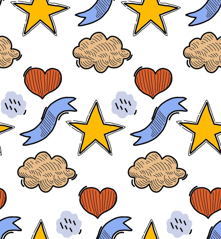 love and ambition doodle hand drawn vector