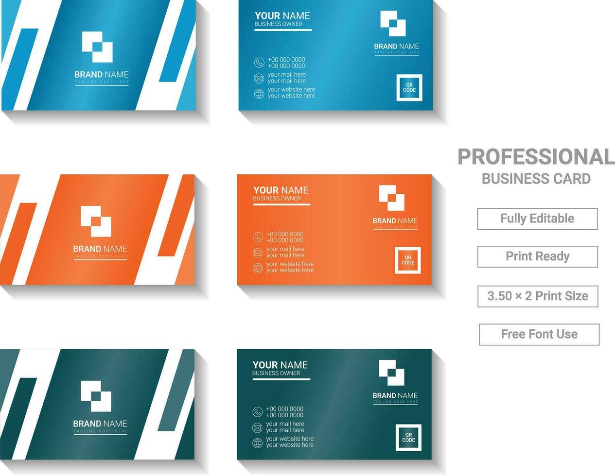 Modern Business Card Template Design vector