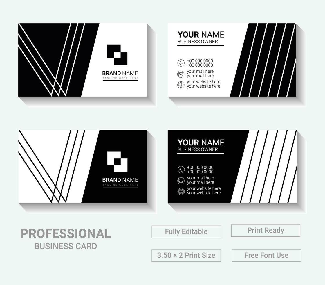 Modern Business Card Template Design vector