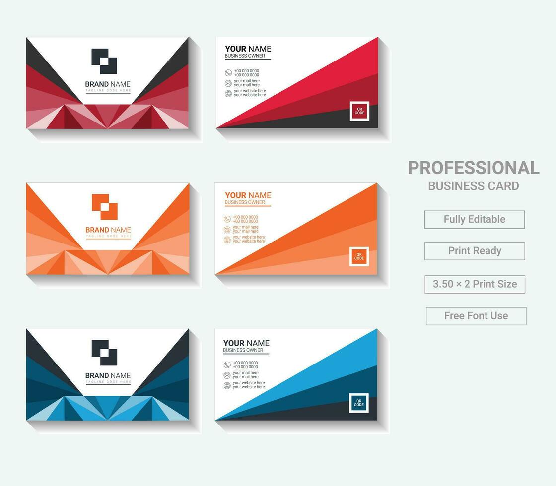 Modern Business Card Template Design vector