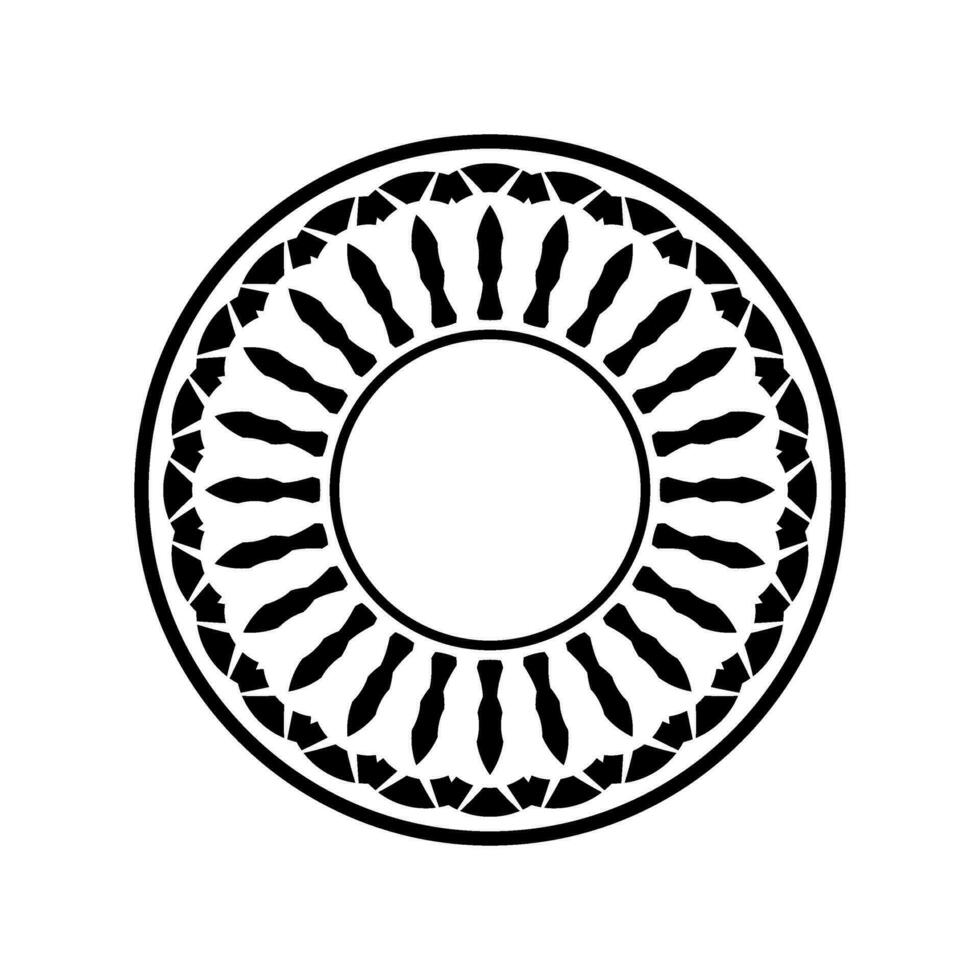 Geometrical Motive Pattern, Artistic Circle-Shaped, Modern Contemporary Mandala, Minimaslim and Monochormefor Decoration, Background, Decoration or Graphic Design Element. Vector Illustration