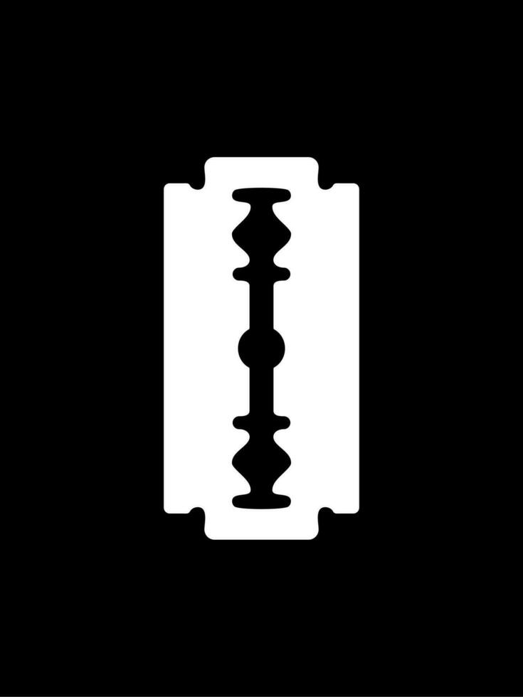 Razor Blade Silhouette for Icon, Symbol, Art Illustration, Logo Type, Website or Graphic Design Element. Vector Illustration