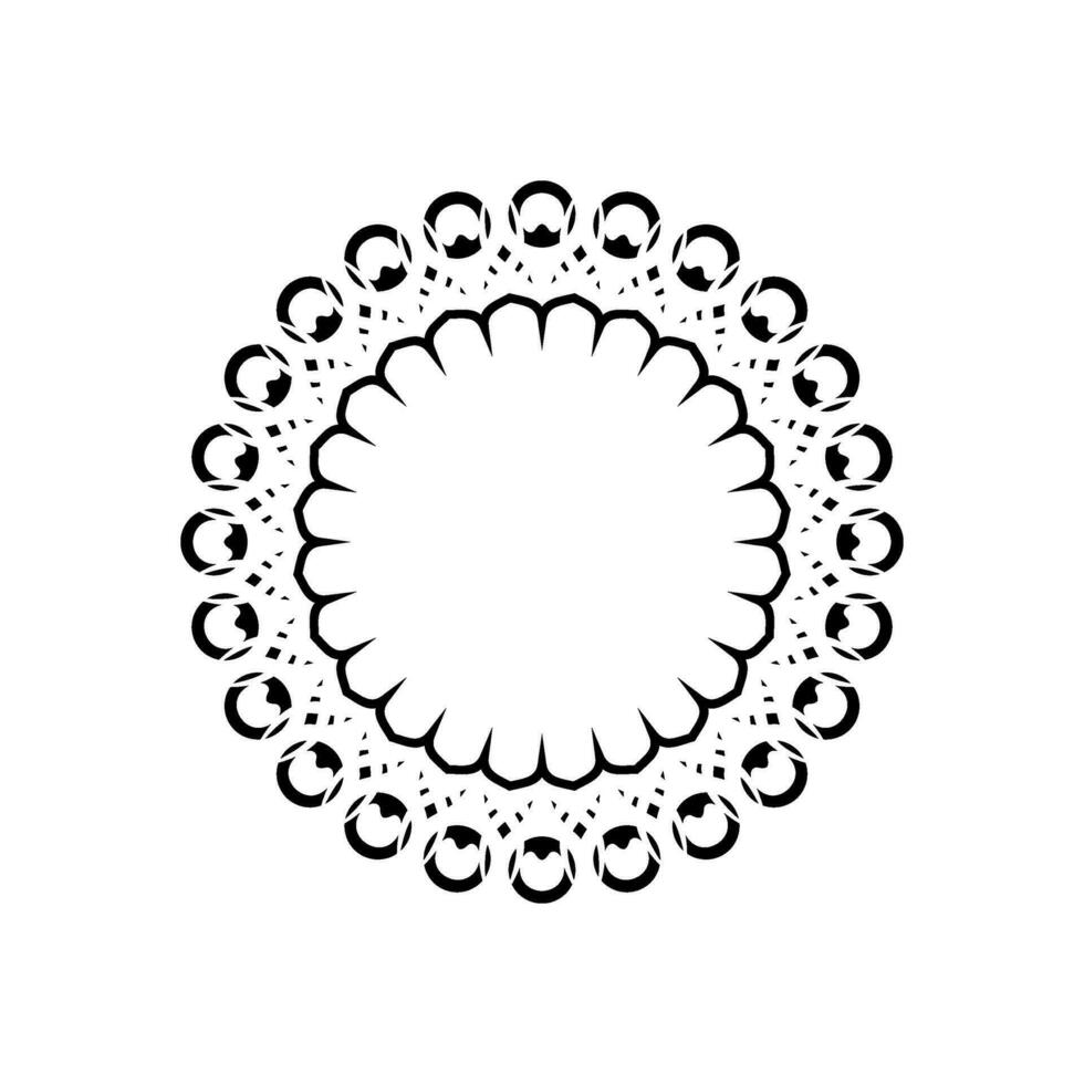 Geometrical Motive Pattern, Artistic Circle-Shaped, Modern Contemporary Mandala, Minimaslim and Monochormefor Decoration, Background, Decoration or Graphic Design Element. Vector Illustration
