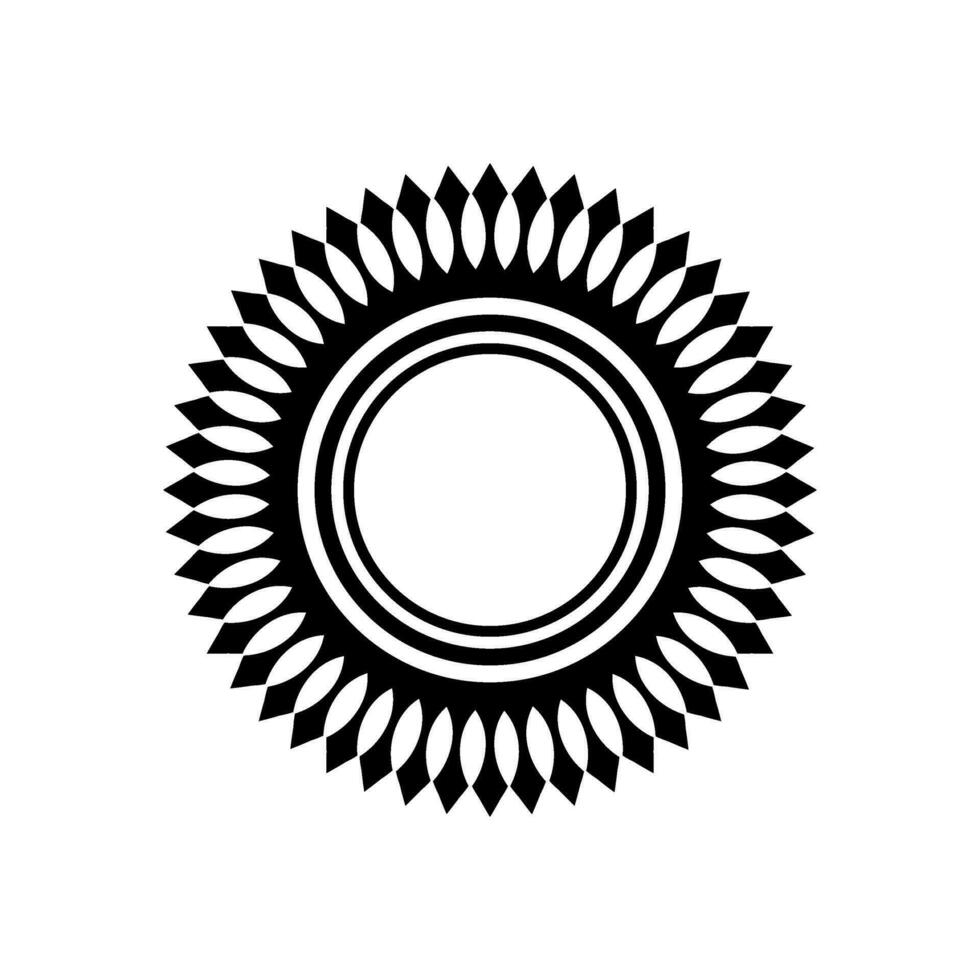 Geometrical Motive Pattern, Artistic Circle-Shaped, Monochrome and Minimalism, Modern Contemporary Mandala, for Decoration, Background, Decoration or Graphic Design Element. Vector Illustration