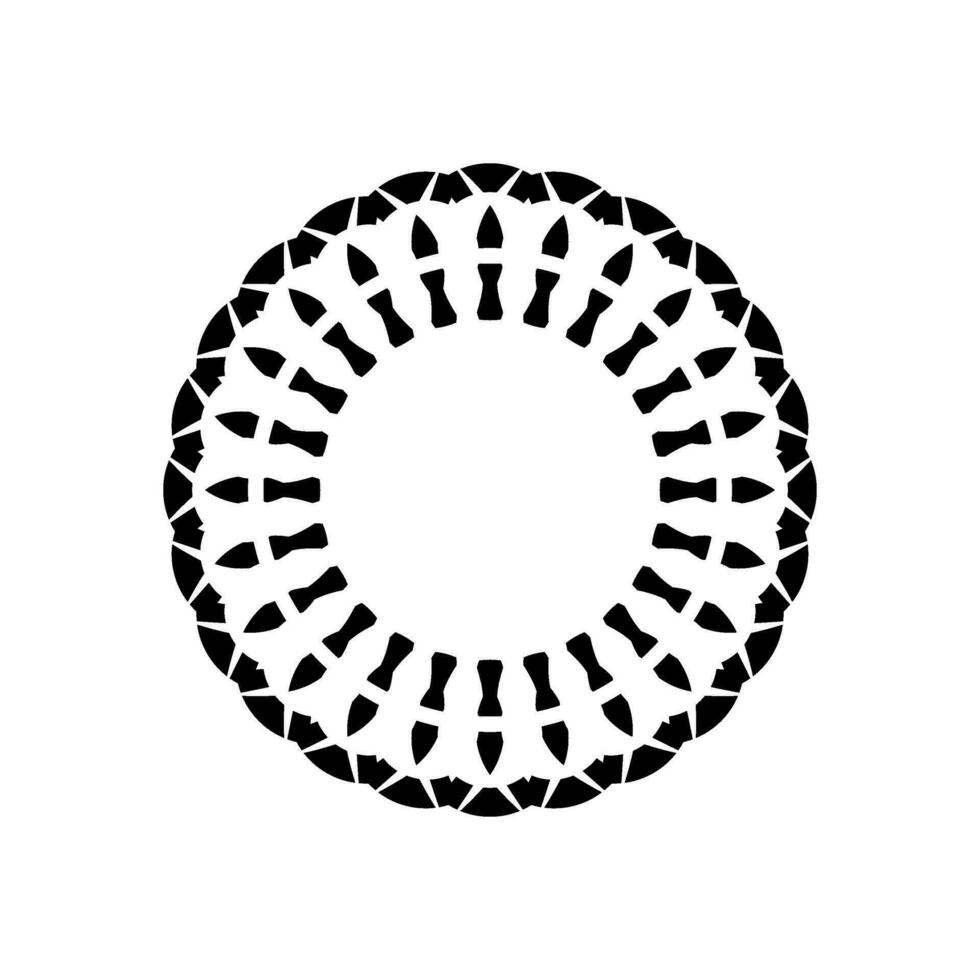 Geometrical Motive Pattern, Artistic Circle-Shaped, Modern Contemporary Mandala, Minimaslim and Monochormefor Decoration, Background, Decoration or Graphic Design Element. Vector Illustration
