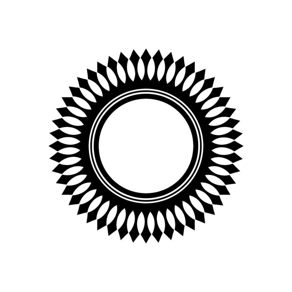Geometrical Motive Pattern, Artistic Circle-Shaped, Monochrome and Minimalism, Modern Contemporary Mandala, for Decoration, Background, Decoration or Graphic Design Element. Vector Illustration