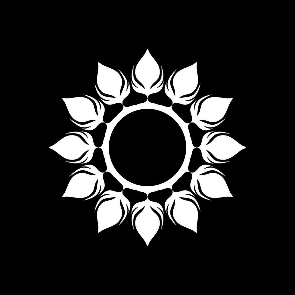 Geometrical Motive Pattern, Artistic Circle-Shaped, Monochrome and Minimalism, Modern Contemporary Mandala, for Decoration, Background, Decoration or Graphic Design Element. Vector Illustration