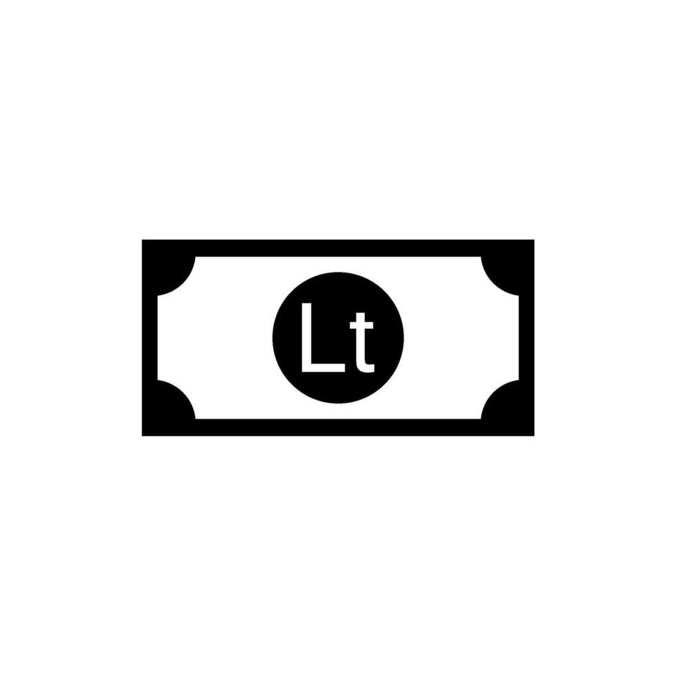 Lithuania Currency Symbol, Lithuanian Litas Icon, LTL Sign. Vector Illustration