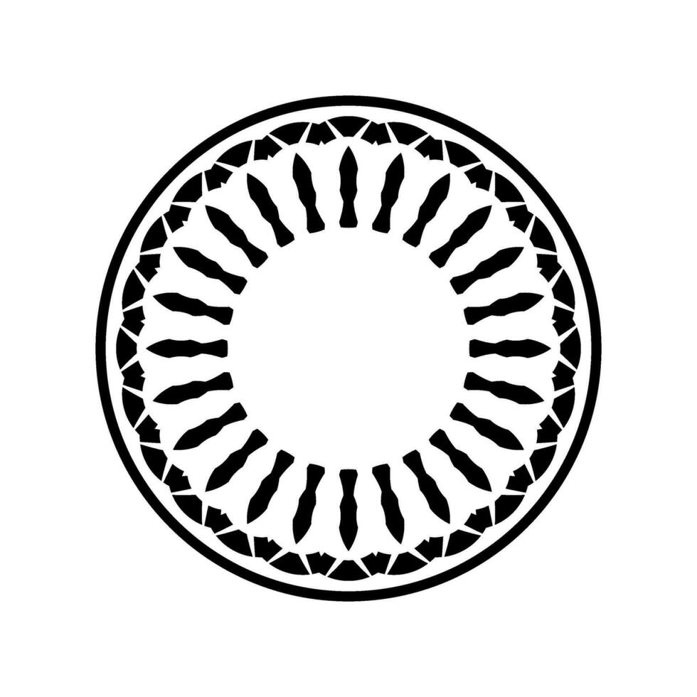 Geometrical Motive Pattern, Artistic Circle-Shaped, Modern Contemporary Mandala, Minimaslim and Monochormefor Decoration, Background, Decoration or Graphic Design Element. Vector Illustration