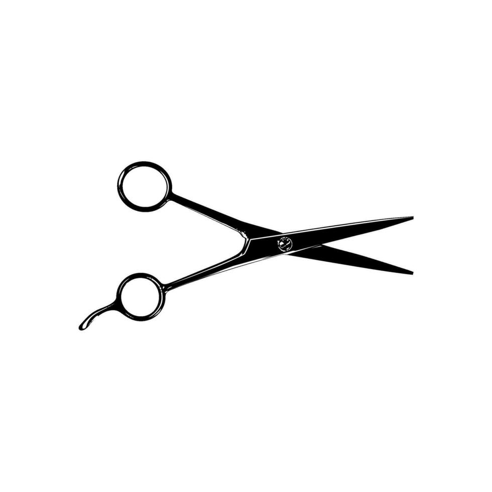 Scissors Silhouette for Pictogram, Art Illustration, Website, Apps, Logo Type or Graphic Design Element. Vector Illustration