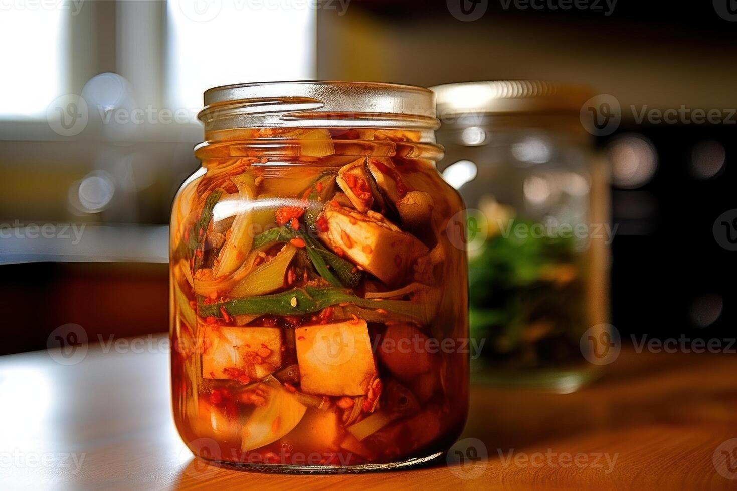 stock photo of Kimchi is a traditional Korean banchan consisting of salted and fermented vegetables food photography