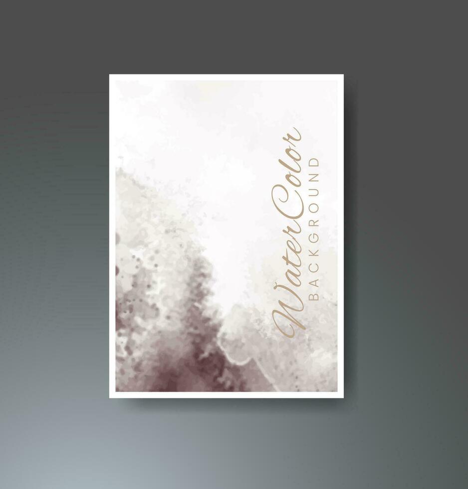 Cards with watercolor background. Design for your cover, date, postcard, banner, logo. vector