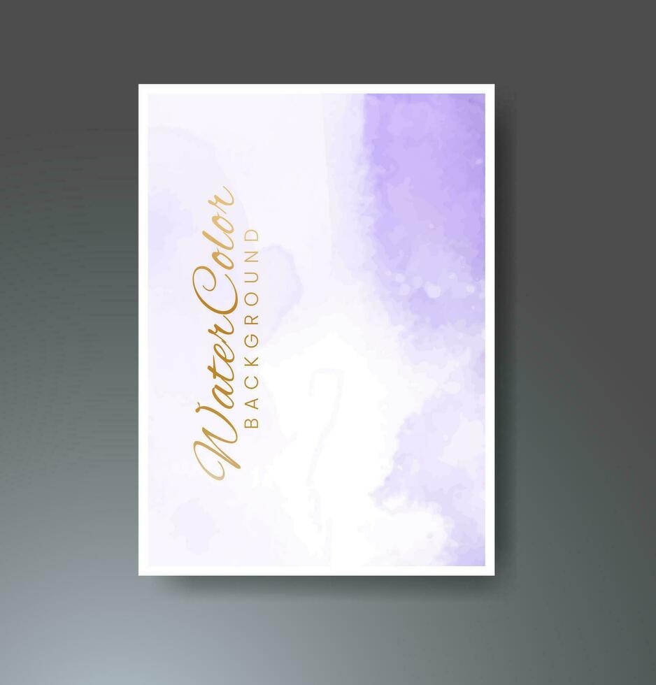 Cards with watercolor background. Design for your cover, date, postcard, banner, logo. vector