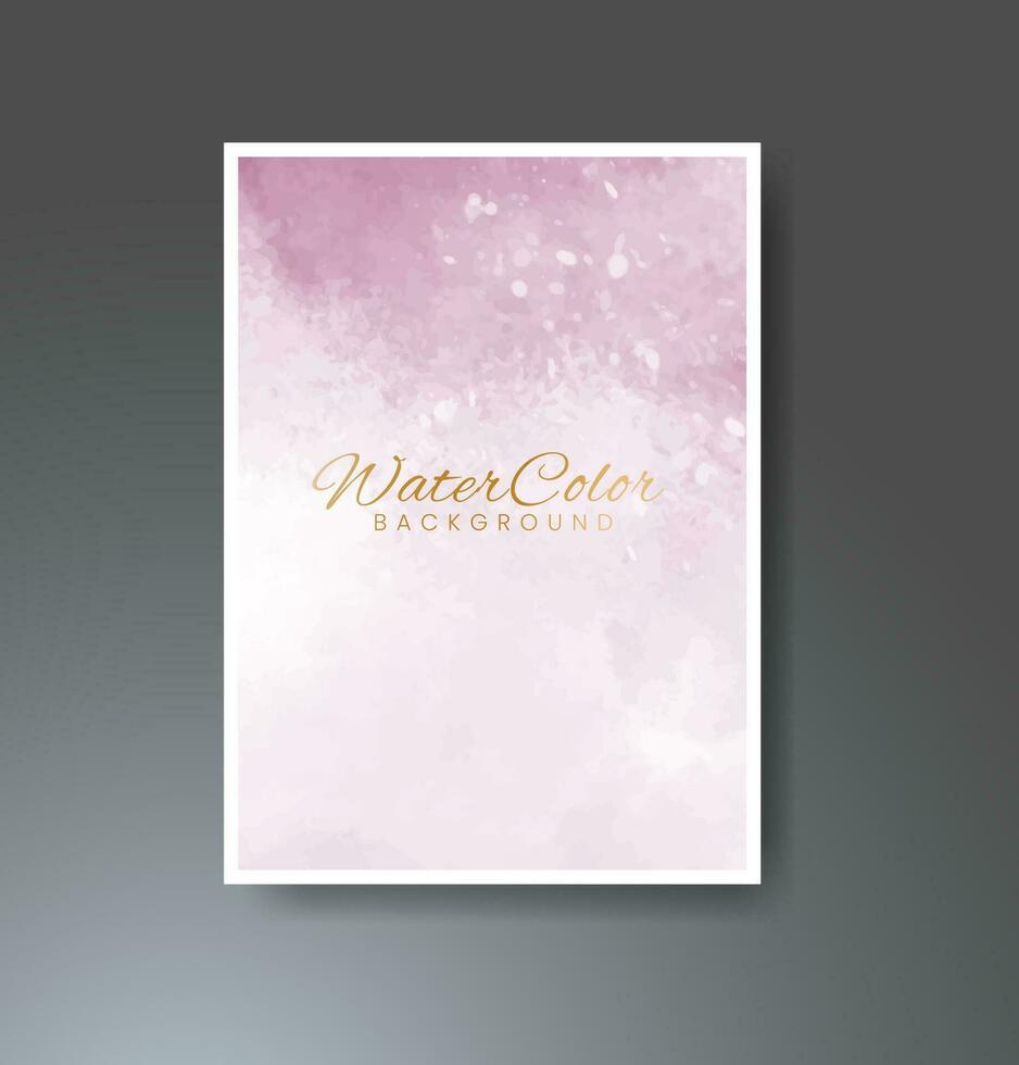 Cards with watercolor background. Design for your cover, date, postcard, banner, logo. vector