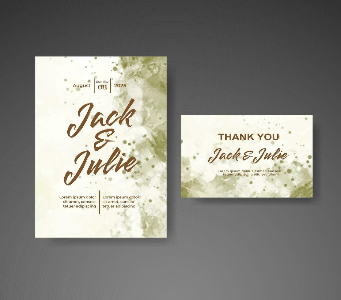 Save the date with watercolor background. Design for your invitation. vector