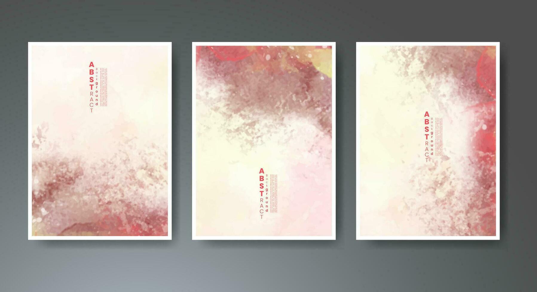 Set of soft bright watercolor background. Design for your cover, date, postcard, banner, logo. vector