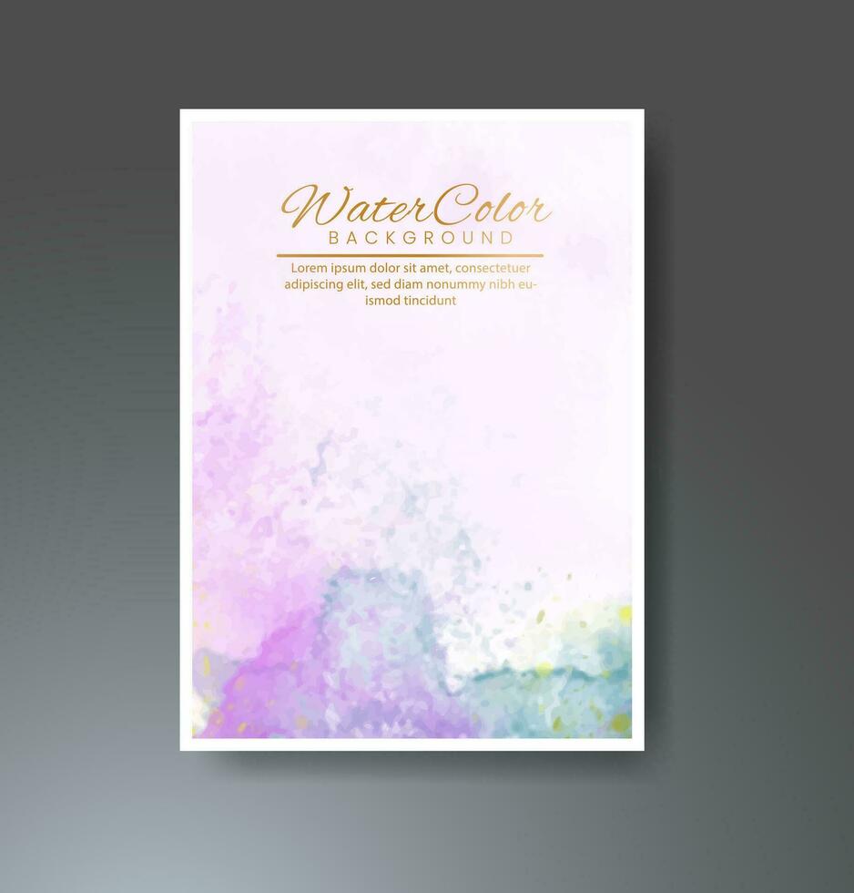 Cards with watercolor background. Design for your cover, date, postcard, banner, logo. vector