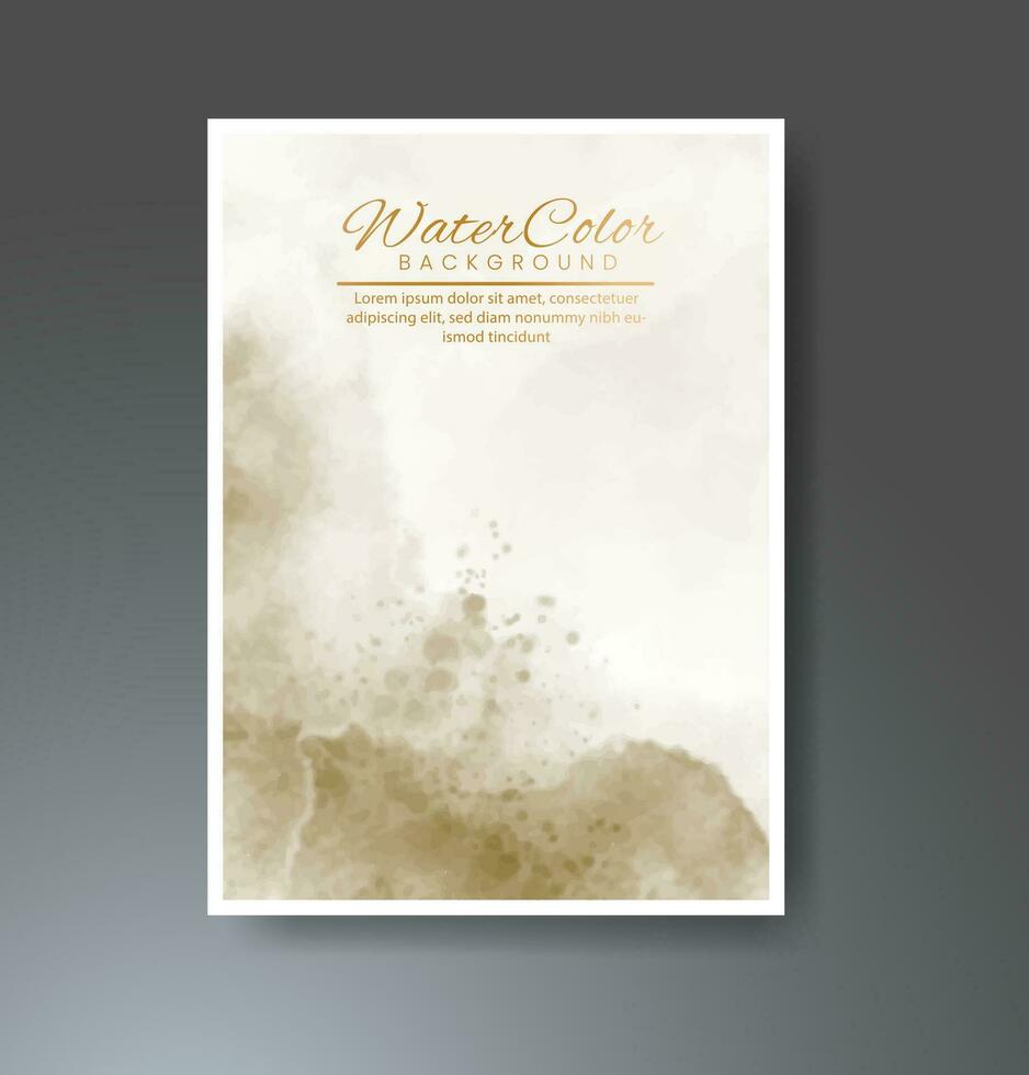 Cards with watercolor background. Design for your cover, date, postcard, banner, logo. vector