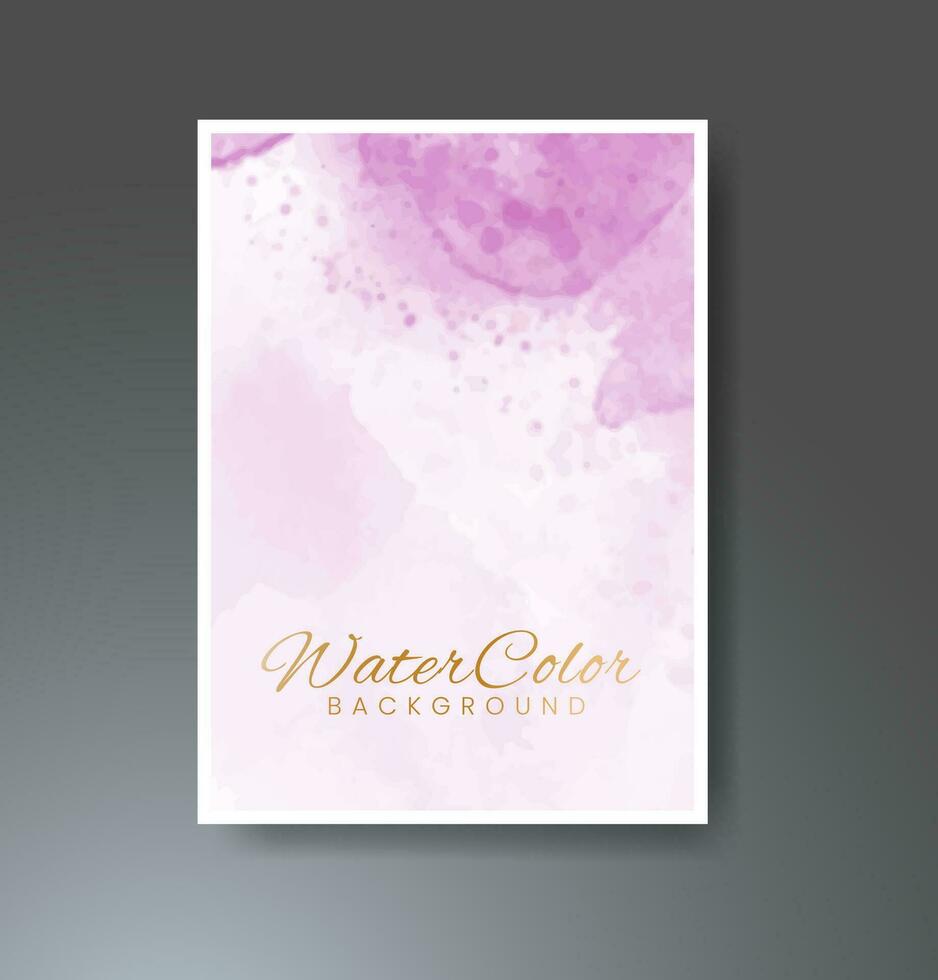 Cards with watercolor background. Design for your cover, date, postcard, banner, logo. vector