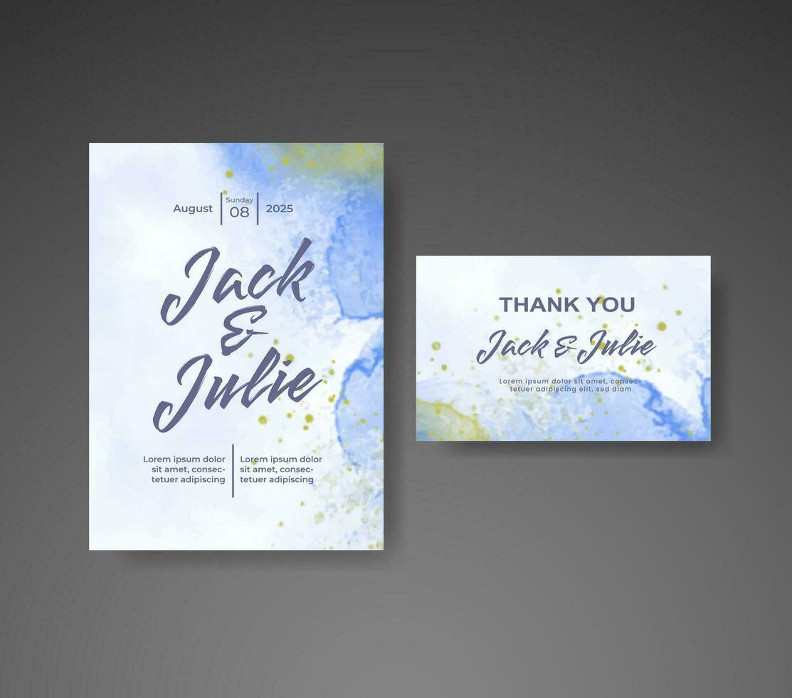 Save the date with watercolor background. Design for your invitation. vector