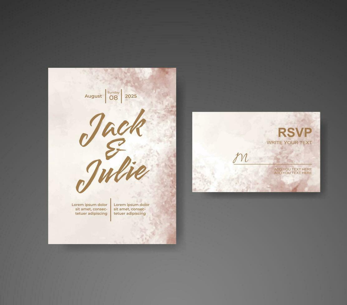 Save the date with watercolor background. Design for your invitation. vector