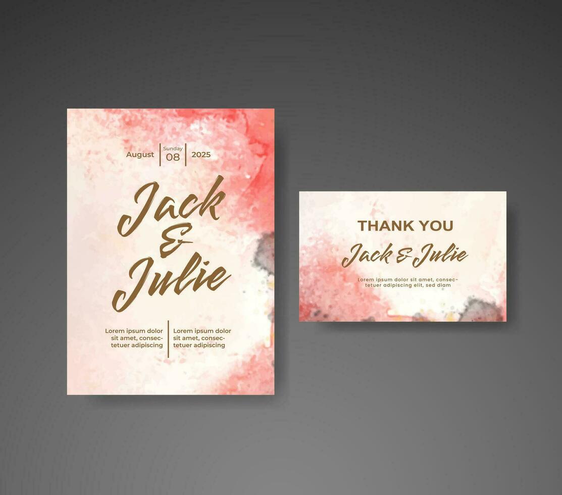 Save the date with watercolor background. Design for your invitation. vector