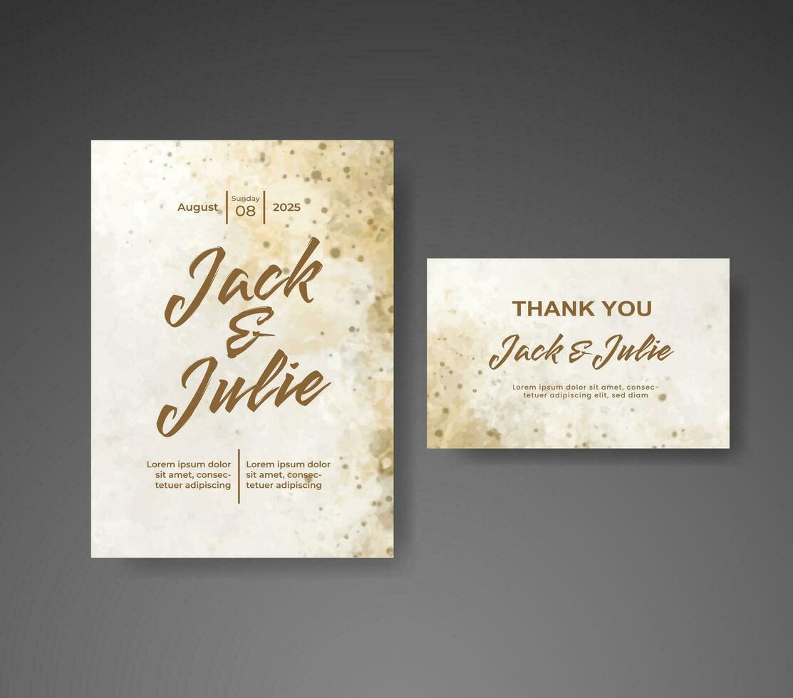 Save the date with watercolor background. Design for your invitation. vector