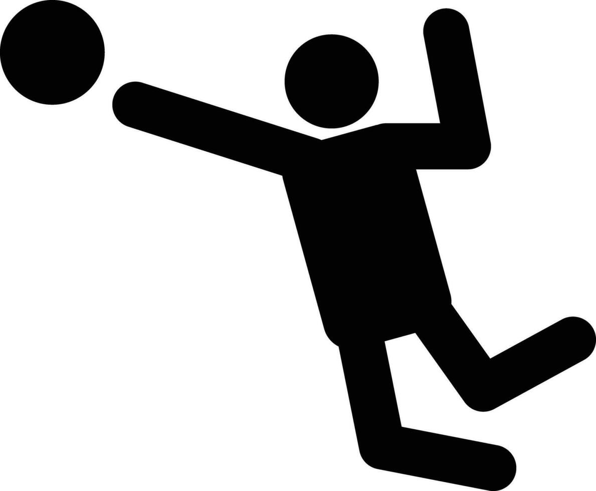 vóleibol icono. jugando vóleibol signo. plano estilo. vector