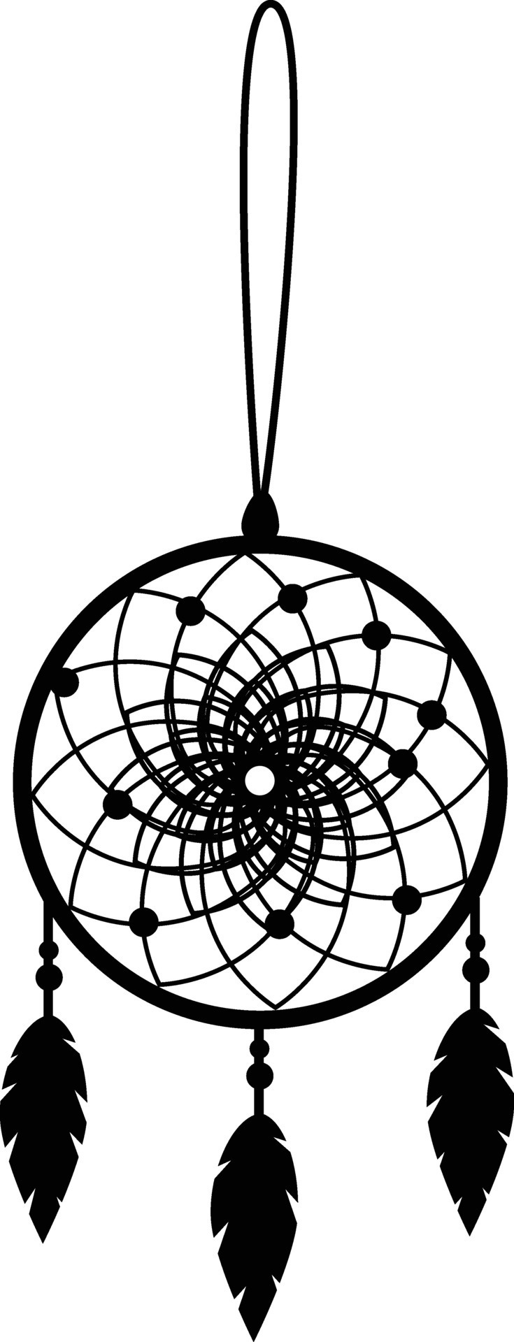 Dream Catcher Vector Icon on White Background. Flat Vector Dream