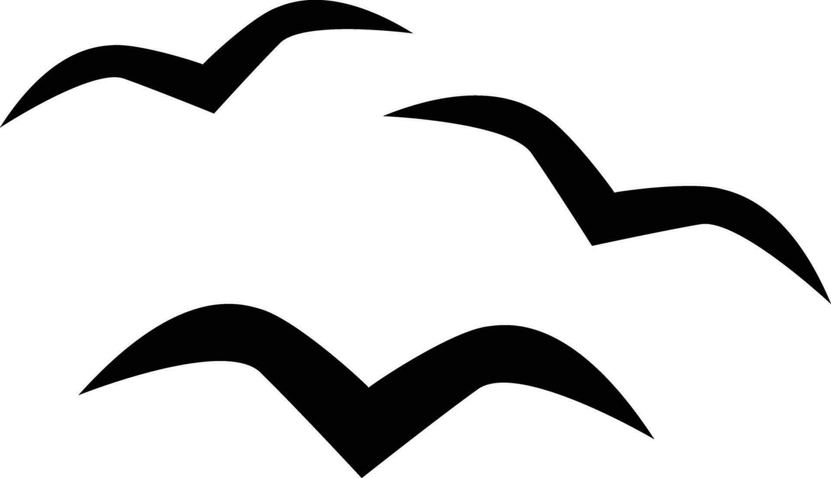 Gaviota icono. aves sencillo signo. plano estilo. vector