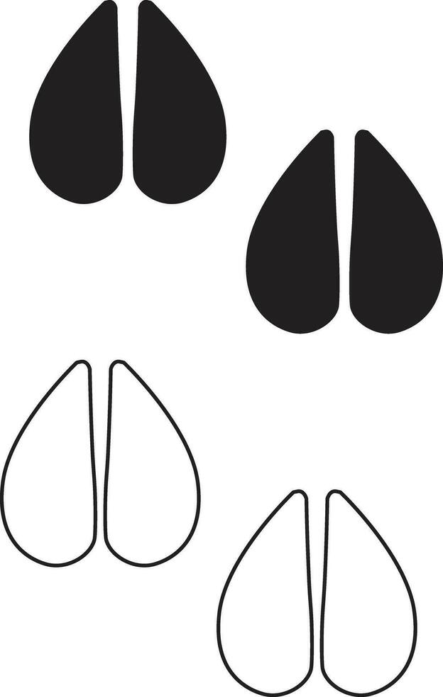 cow step icon. animal footprint cow sing. cow step outline symbol. flat style. vector