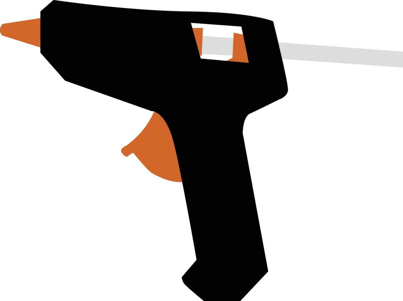 Electric hot glue gun icon. Hot glue gun sign. Hot glue gun black plastic for art craft symbol. flat style. vector