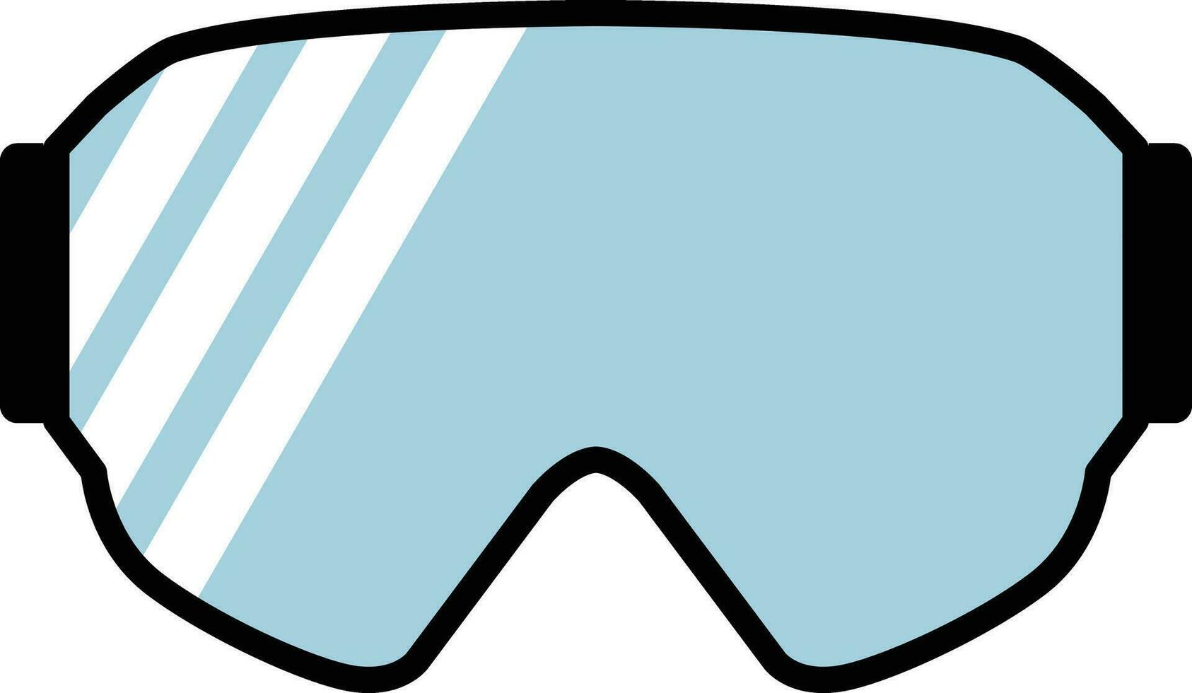 Snowboard goggles icon. Ski goggles sign. Snowboard protective mask symbol. flat style. vector