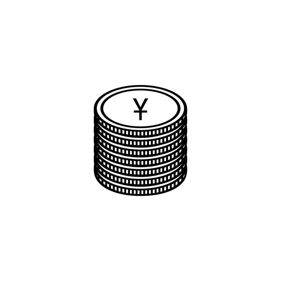 China Currency Symbol, Chinese Yuan Icon, CNY Sign. Vector Illustration