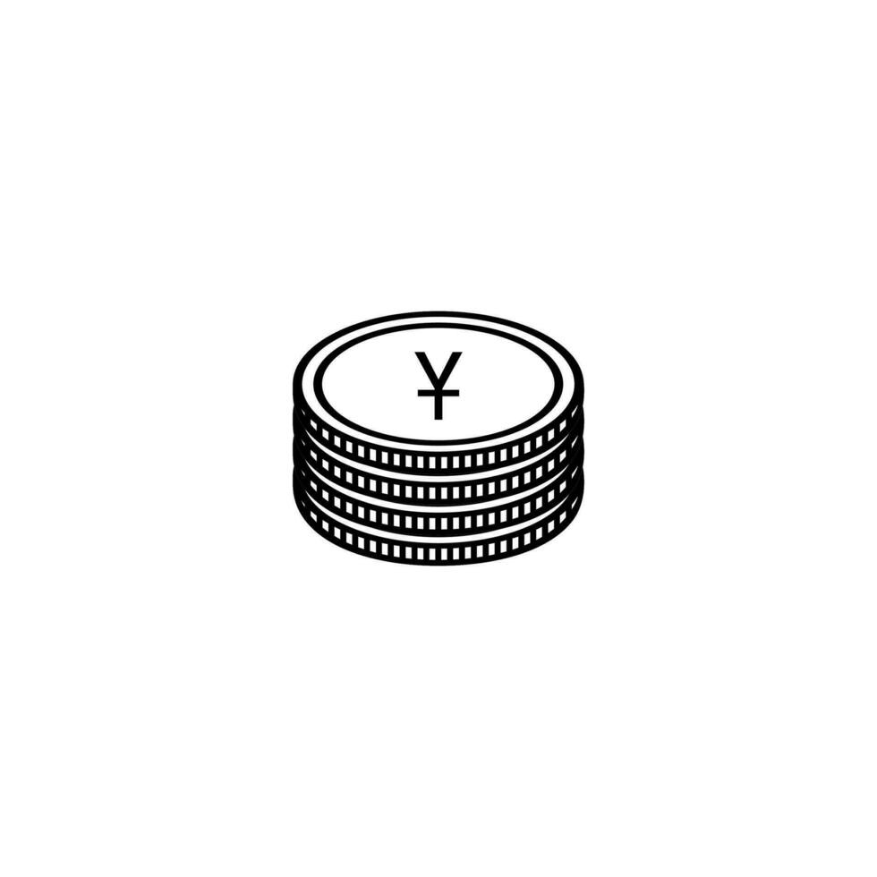 China Currency Symbol, Chinese Yuan Icon, CNY Sign. Vector Illustration