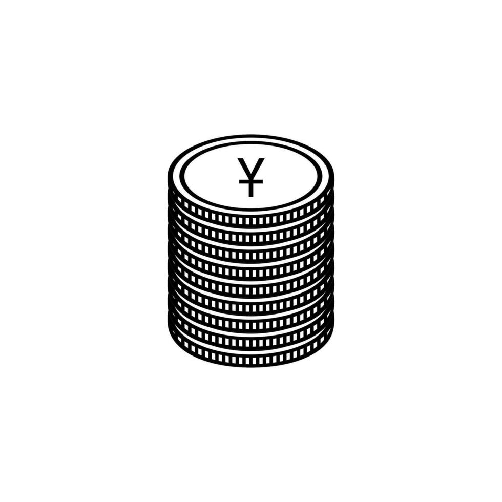 China Currency Symbol, Chinese Yuan Icon, CNY Sign. Vector Illustration