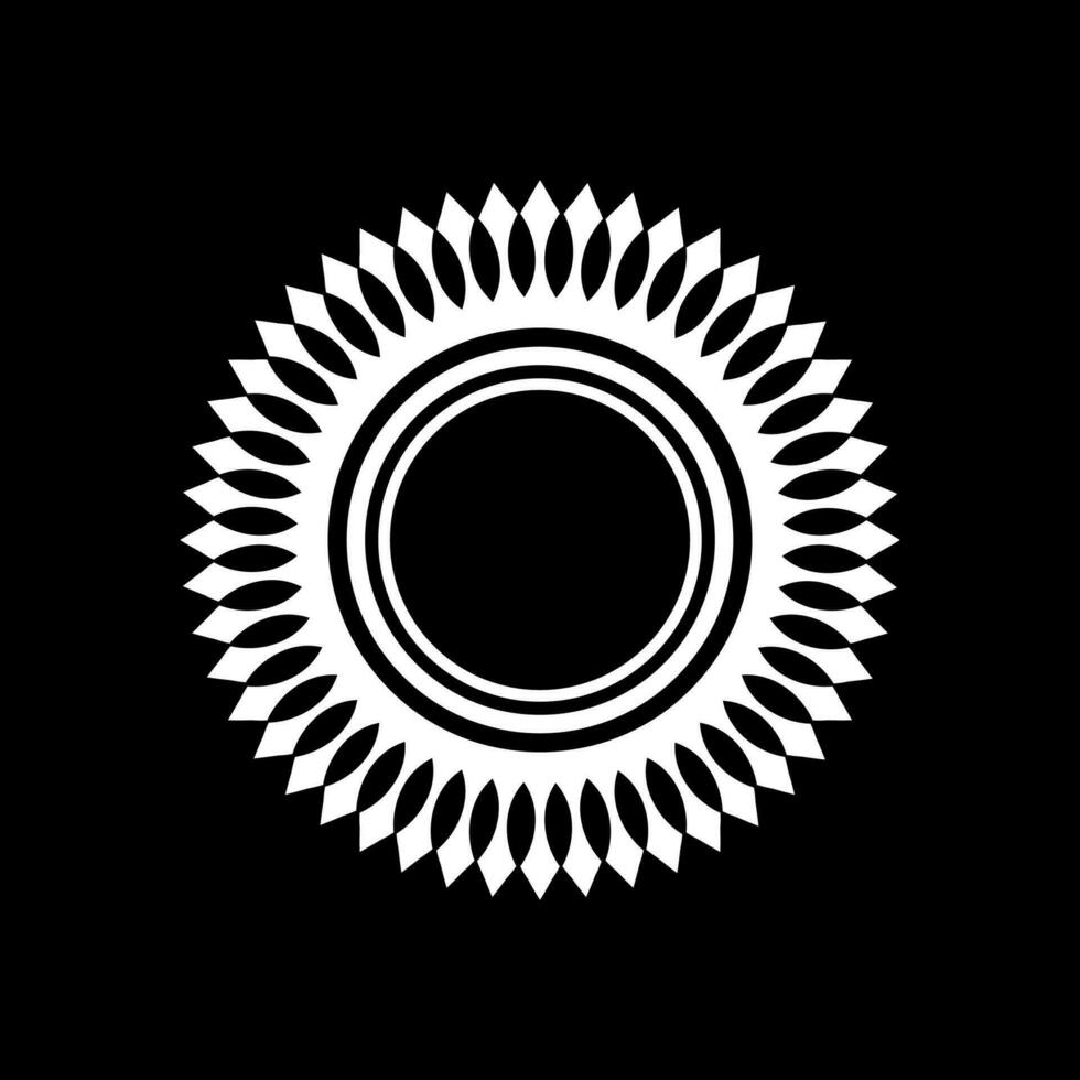 Geometrical Motive Pattern, Artistic Circle-Shaped, Monochrome and Minimalism, Modern Contemporary Mandala, for Decoration, Background, Decoration or Graphic Design Element. Vector Illustration