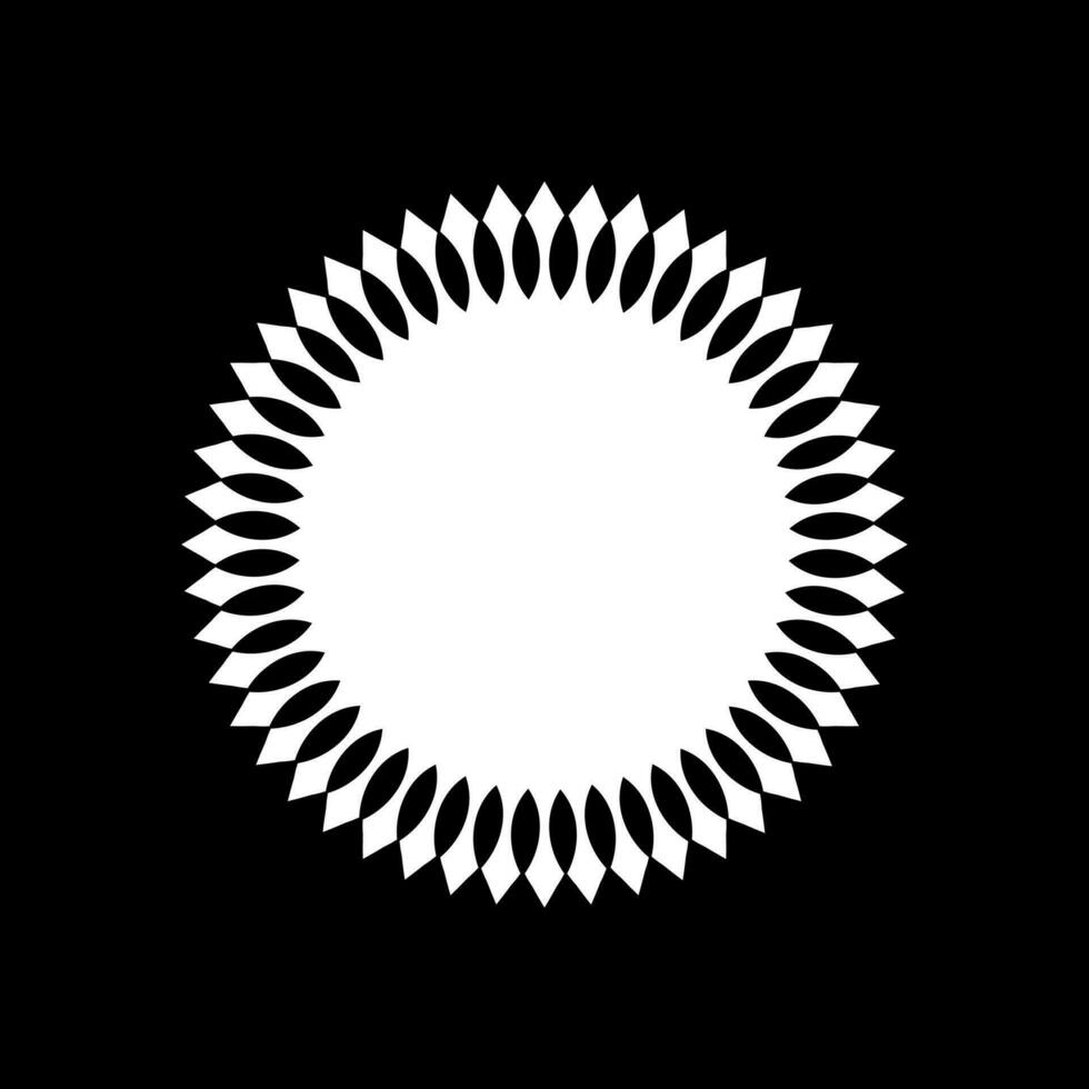 Geometrical Motive Pattern, Artistic Circle-Shaped, Monochrome and Minimalism, Modern Contemporary Mandala, for Decoration, Background, Decoration or Graphic Design Element. Vector Illustration