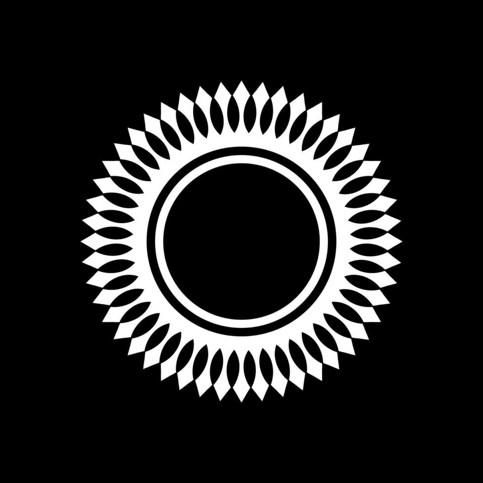 Geometrical Motive Pattern, Artistic Circle-Shaped, Monochrome and Minimalism, Modern Contemporary Mandala, for Decoration, Background, Decoration or Graphic Design Element. Vector Illustration
