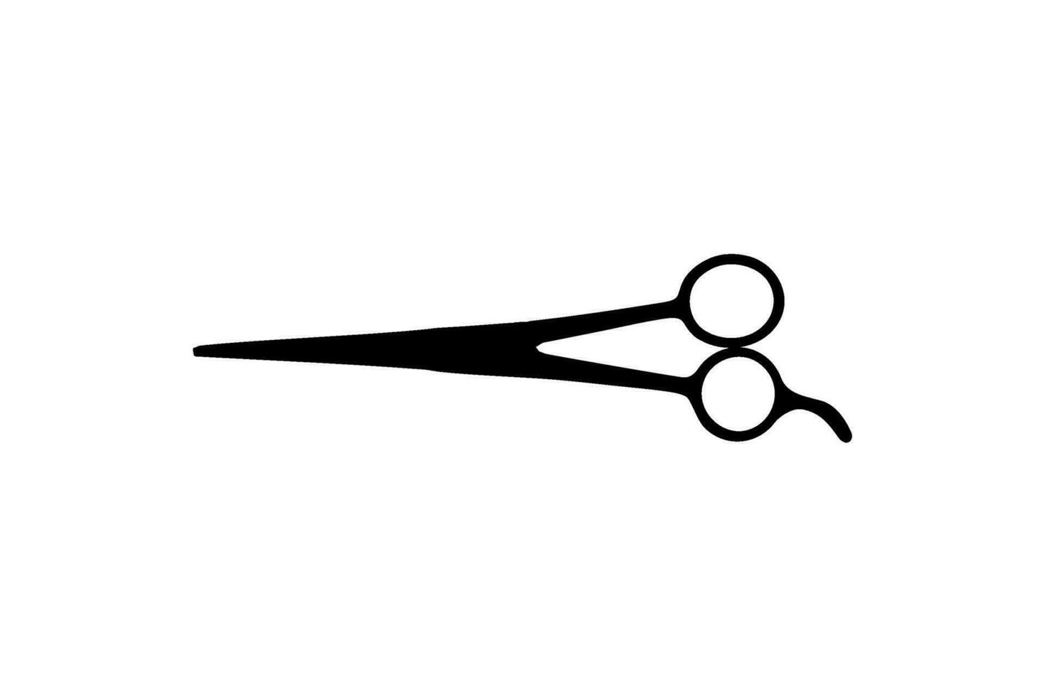 Scissors Silhouette for Pictogram, Art Illustration, Website, Apps, Logo Type or Graphic Design Element. Vector Illustration