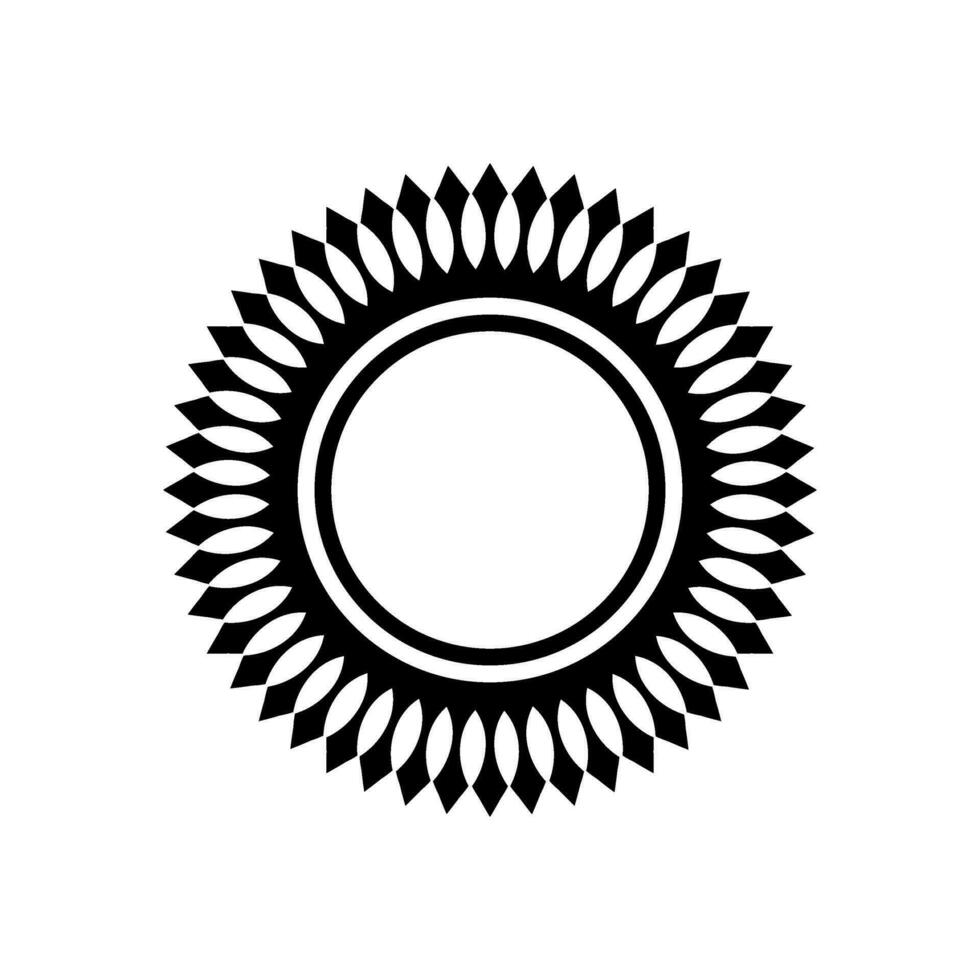 Geometrical Motive Pattern, Artistic Circle-Shaped, Monochrome and Minimalism, Modern Contemporary Mandala, for Decoration, Background, Decoration or Graphic Design Element. Vector Illustration