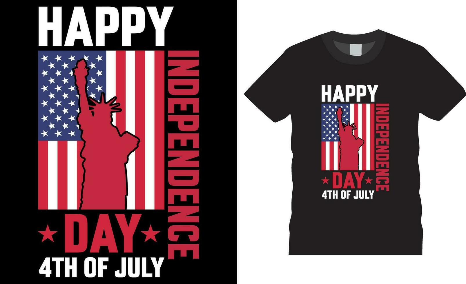 Happy 4th July Independence Day t shirt design vector template.