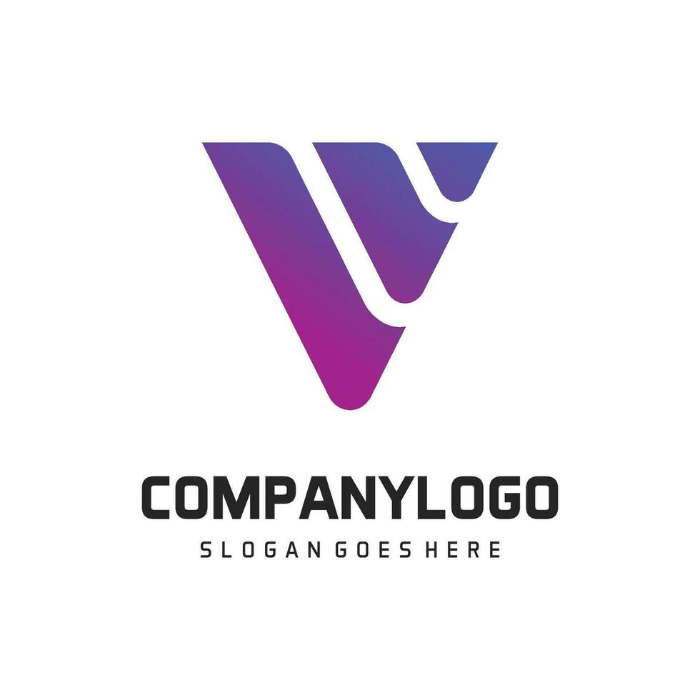 letter v logo design vector