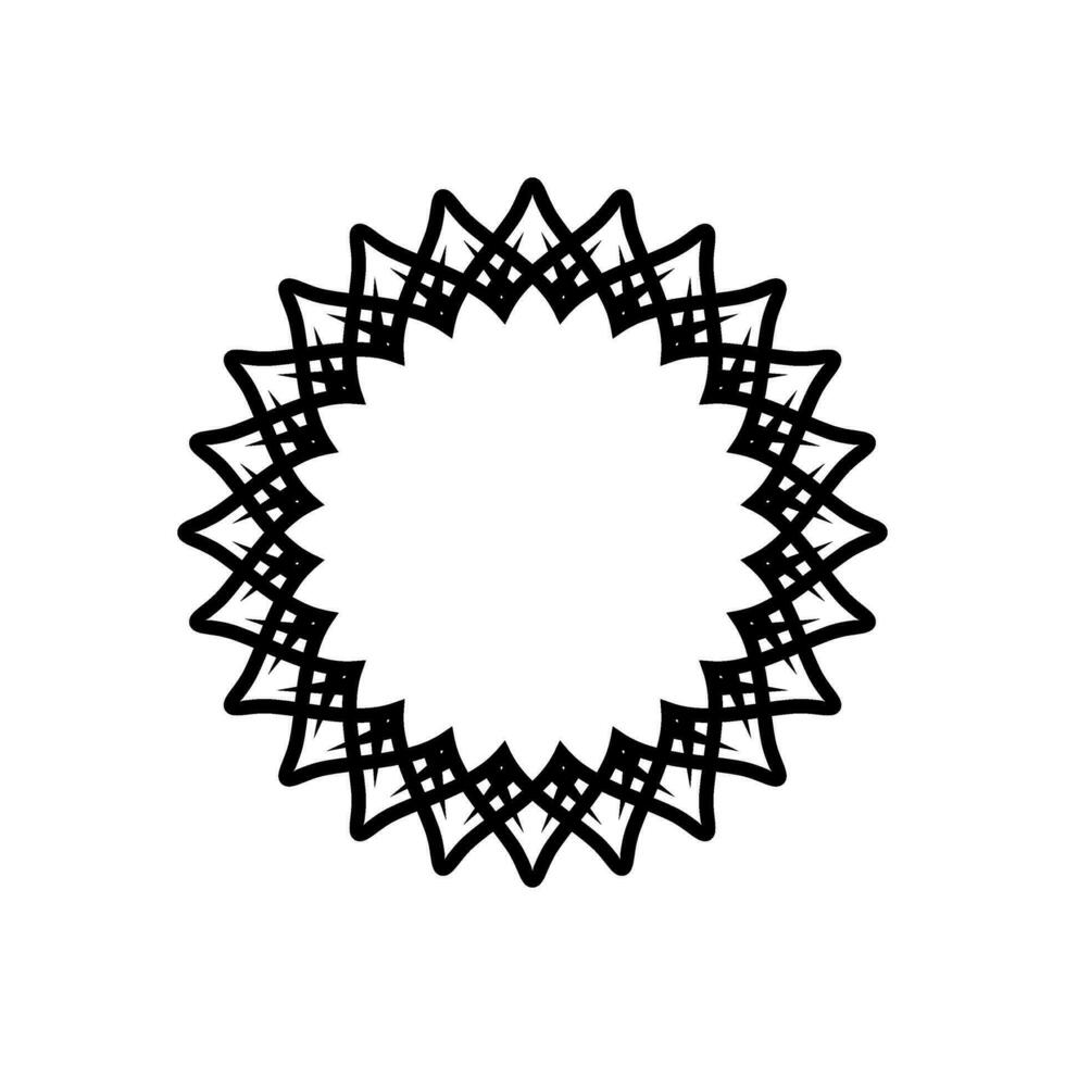 Geometrical Motive Pattern, Artistic Circle-Shaped, Modern Contemporary Mandala, Minimaslim and Monochormefor Decoration, Background, Decoration or Graphic Design Element. Vector Illustration
