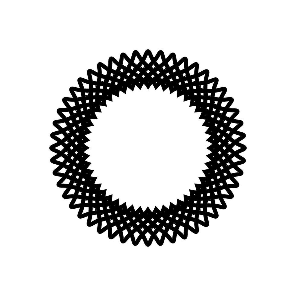 Geometrical Motive Pattern, Artistic Circle-Shaped, Modern Contemporary Mandala, Minimaslim and Monochormefor Decoration, Background, Decoration or Graphic Design Element. Vector Illustration