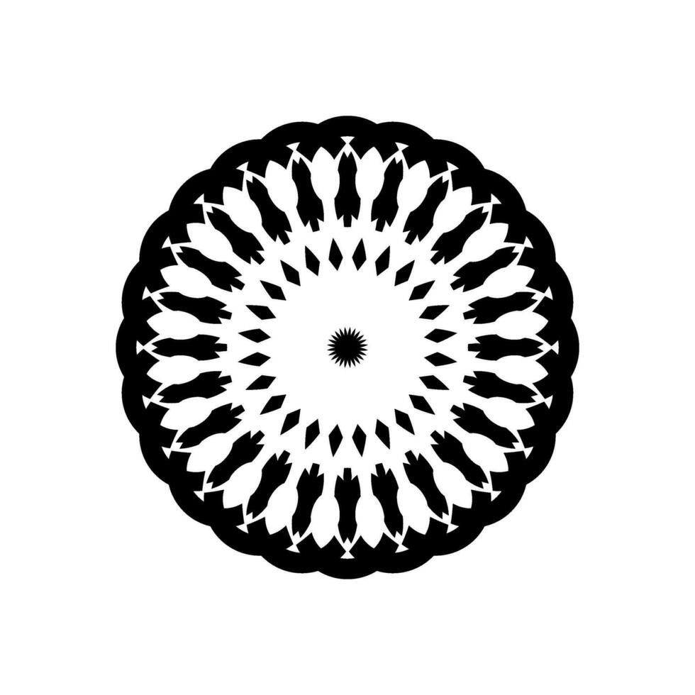 Geometrical Motive Pattern, Artistic Circle-Shaped, Modern Contemporary Mandala, Minimaslim and Monochormefor Decoration, Background, Decoration or Graphic Design Element. Vector Illustration
