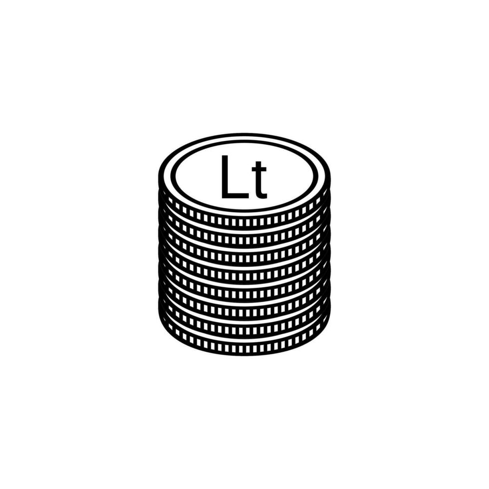 Lithuania Currency Symbol, Lithuanian Litas Icon, LTL Sign. Vector Illustration